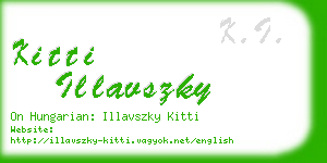 kitti illavszky business card